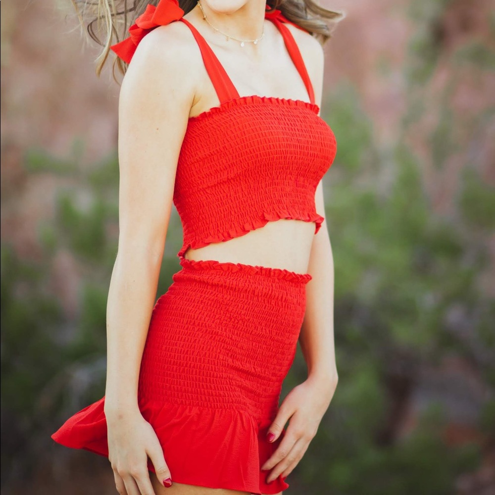 Red two piece set
